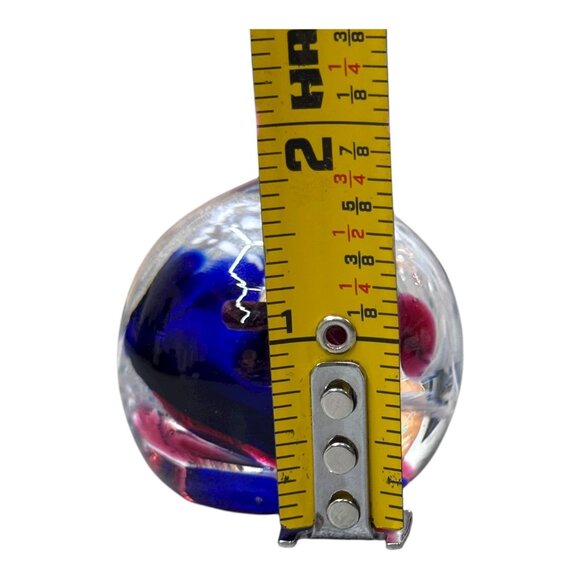 Art Glass Abstract Ocean Wave Nautical Handmade Jerpoint Studio Paperweight - Picture 6 of 7